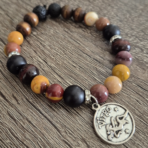 Zodiac/Virgo Handmade Mookaite Meditation Braclet! - Picture 5 of 7